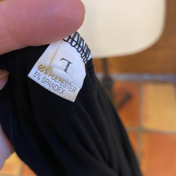 Black Faux Wrap Top - Picture 6 of 6